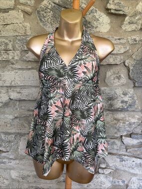 Tropical Halter Swim Tankini top